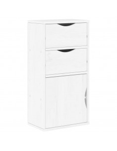 Armadietto Laterale con Cassetti ODDA Bianco 40x24x79 cm