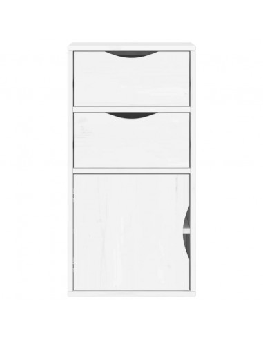 Armadietto Laterale con Cassetti ODDA Bianco 40x24x79 cm