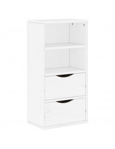 Armadietto Laterale con Cassetti ODDA Bianco 40x24x79 cm