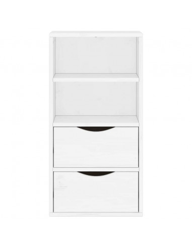 Armadietto Laterale con Cassetti ODDA Bianco 40x24x79 cm