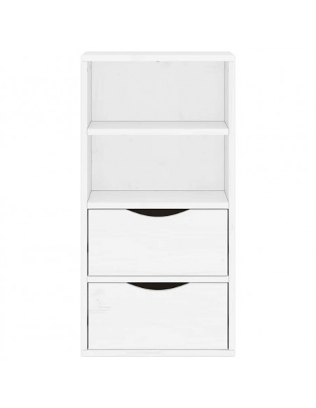 Armadietto Laterale con Cassetti ODDA Bianco 40x24x79 cm