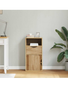 Armadietto Laterale con Cassetto ODDA 40x24x79 cm Legno di Pino 2