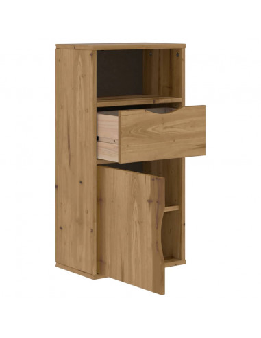 Armadietto Laterale con Cassetto ODDA 40x24x79 cm Legno di Pino