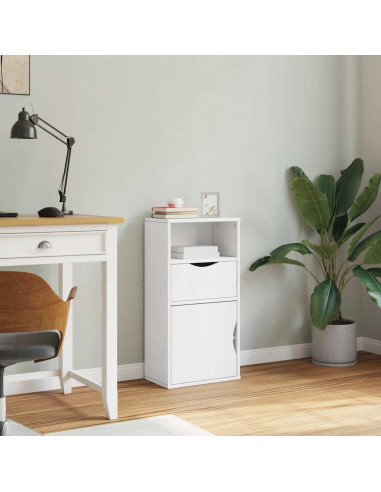 Armadietto Laterale con Cassetto ODDA Bianco 40x24x79 cm