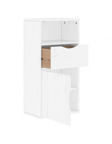 Armadietto Laterale con Cassetto ODDA Bianco 40x24x79 cm