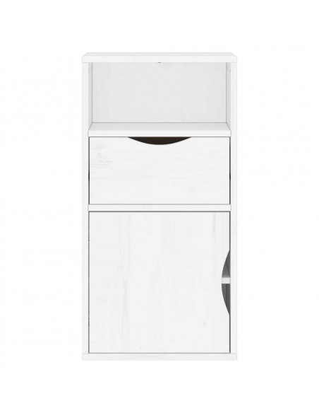 Armadietto Laterale con Cassetto ODDA Bianco 40x24x79 cm