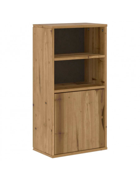 Armadietto Laterale ODDA 40x24x79 cm in Legno Massello di Pino