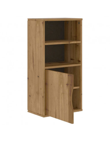 Armadietto Laterale ODDA 40x24x79 cm in Legno Massello di Pino