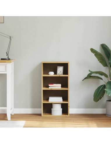 Armadietto Laterale ODDA 40x24x79 cm in Legno Massello di Pino