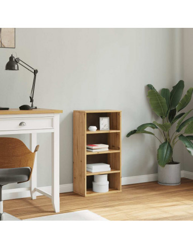 Armadietto Laterale ODDA 40x24x79 cm in Legno Massello di Pino