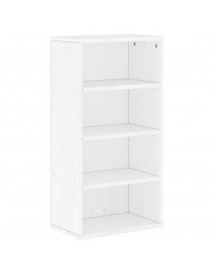 Armadietto Laterale ODDA Bianco 40x24x79 cm Legno Massello Pino