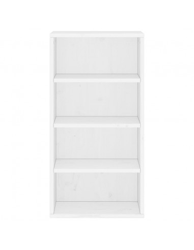 Armadietto Laterale ODDA Bianco 40x24x79 cm Legno Massello Pino