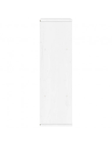 Armadietto Laterale ODDA Bianco 40x24x79 cm Legno Massello Pino
