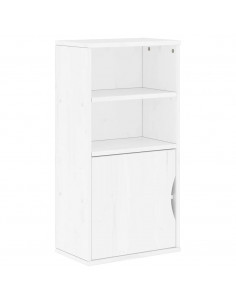 Armadietto Laterale ODDA Bianco 40x24x79 cm Legno Massello Pino