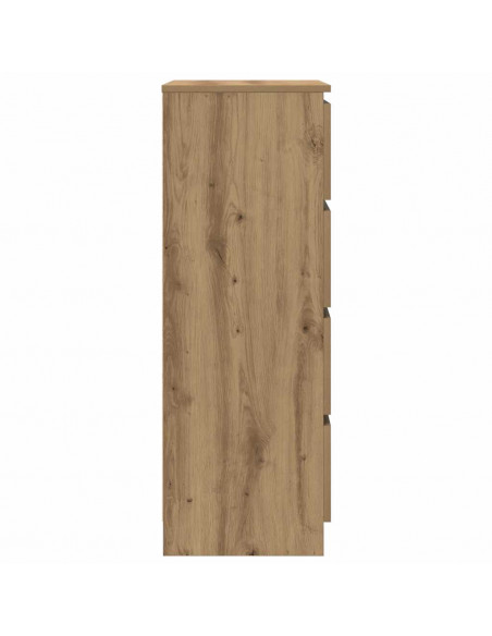 Credenza Rovere Artigianale 60x35x98,5 cm in Legno Multistrato