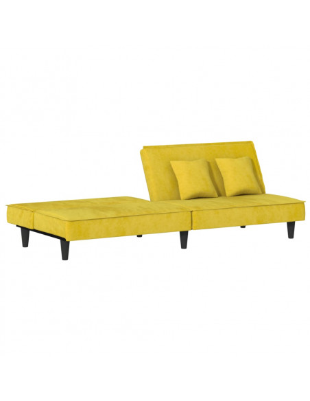 Divano Letto Giallo in Velluto