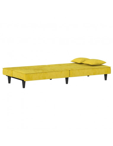 Divano Letto Giallo in Velluto
