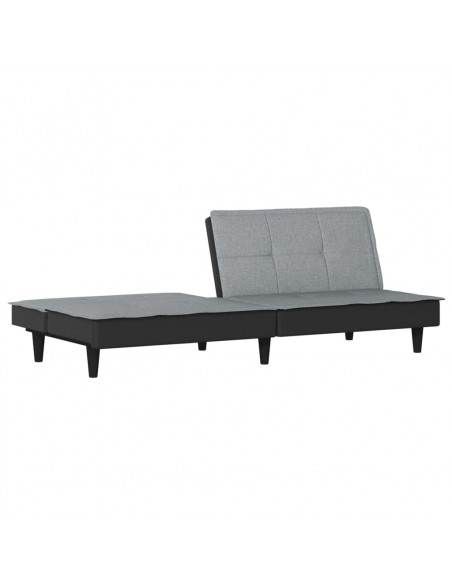 Divano Letto Grigio Chiaro in Tessuto