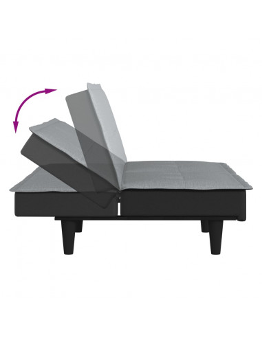 Divano Letto Grigio Chiaro in Tessuto