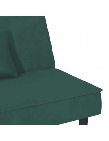 Divano Letto Verde Scuro in Velluto