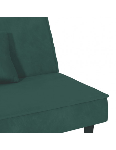 Divano Letto Verde Scuro in Velluto