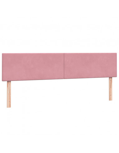 Giroletto a Molle con Materassi Rosa 180x210 cm in Velluto