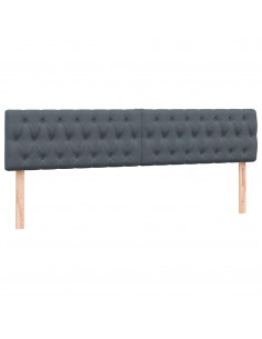 Letto a Molle con Materasso e LED Grigio Scuro 180x220 cm Velluto