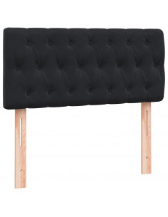 Letto a Molle con Materasso e LED Nero 80x220 cm Velluto