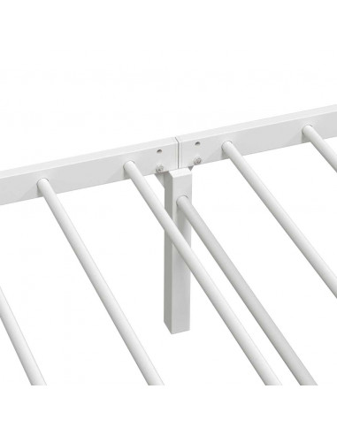 Giroletto senza Materasso Pieghevole Bianco 100x190 cm Acciaio