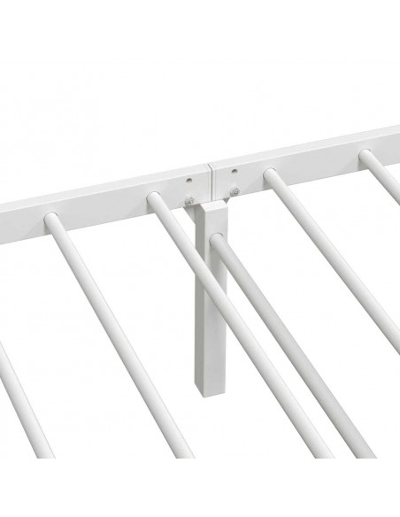 Giroletto senza Materasso Pieghevole Bianco 100x190 cm Acciaio
