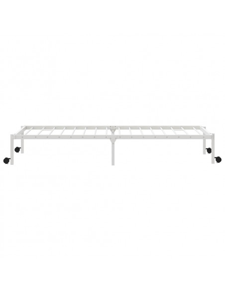 Giroletto senza Materasso Pieghevole Bianco 100x200 cm Acciaio