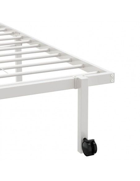 Giroletto senza Materasso Pieghevole Bianco 100x200 cm Acciaio