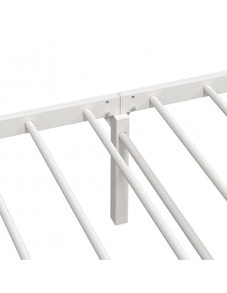 Giroletto senza Materasso Pieghevole Bianco 100x200 cm Acciaio