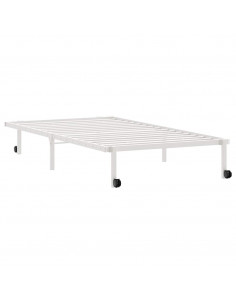 Giroletto senza Materasso Pieghevole Bianco 107x203 cm Acciaio 2