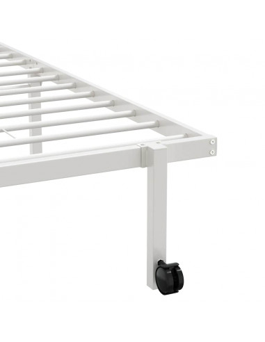 Giroletto senza Materasso Pieghevole Bianco 107x203 cm Acciaio