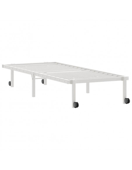 Giroletto senza Materasso Pieghevole Bianco 75x190 cm Acciaio