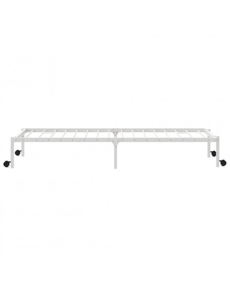 Giroletto senza Materasso Pieghevole Bianco 80x200 cm Acciaio