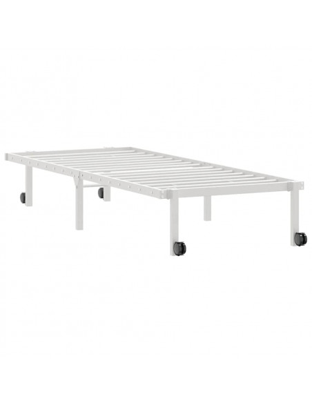 Giroletto senza Materasso Pieghevole Bianco 80x200 cm Acciaio
