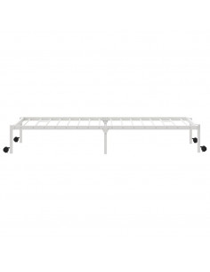 Giroletto senza Materasso Pieghevole Bianco 90x190 cm Acciaio