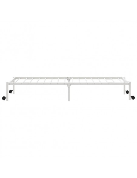 Giroletto senza Materasso Pieghevole Bianco 90x190 cm Acciaio