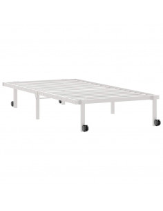 Giroletto senza Materasso Pieghevole Bianco 90x190 cm Acciaio 2