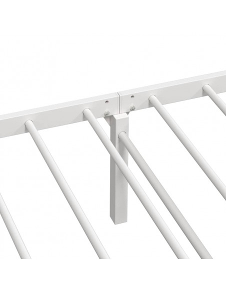 Giroletto senza Materasso Pieghevole Bianco 90x190 cm Acciaio