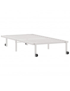 Giroletto senza Materasso Pieghevole Bianco 90x200 cm Acciaio 2