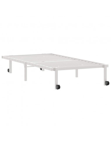 Giroletto senza Materasso Pieghevole Bianco 90x200 cm Acciaio