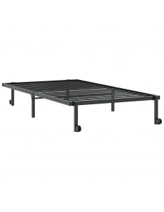 Giroletto senza Materasso Pieghevole Nero 100x200 cm in Acciaio 2