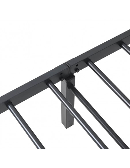 Giroletto senza Materasso Pieghevole Nero 100x200 cm in Acciaio