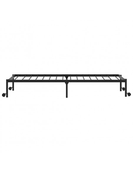 Giroletto senza Materasso Pieghevole Nero 107x203 cm in Acciaio
