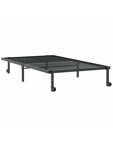 Giroletto senza Materasso Pieghevole Nero 107x203 cm in Acciaio