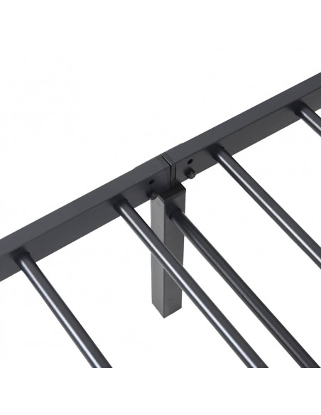 Giroletto senza Materasso Pieghevole Nero 107x203 cm in Acciaio