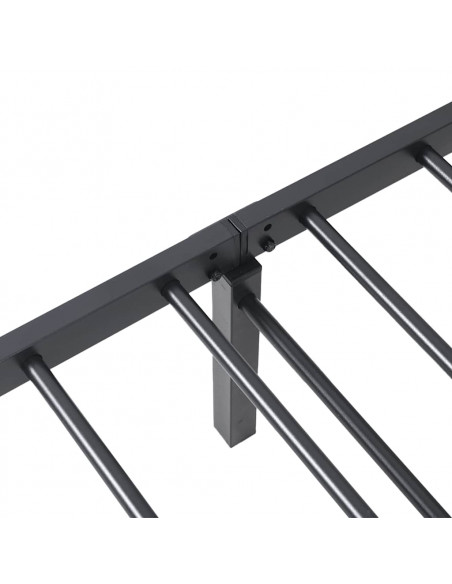 Giroletto senza Materasso Pieghevole Nero 75x190 cm in Acciaio
